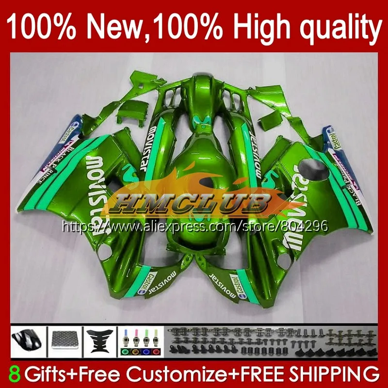 Комплект + бак для HONDA CBR600 F3 CBR 600 CC FS 600F3 23No.213 CBR600F3 95 глянцевый зеленый 96 97 98 CBR600FS 1995 1996 1997 1998 обтекатель