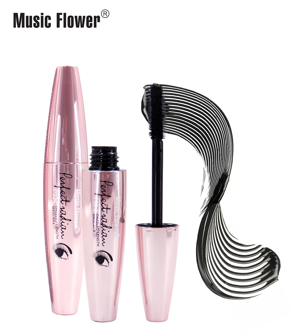 Тушь для ресниц Music Flower 4D для волоконных и шелковых ресниц, водостойкая тушь для ресниц Rimmel 3D для плотных черных ресниц, для удлинения ресниц, макияж для удлинения ресниц