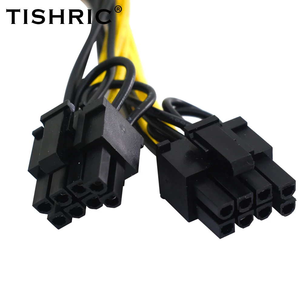 TISHRIC 8 контактный разъем PCI Express двойной PCIE 6 + 2 Pin Мощность кабель материнская плата