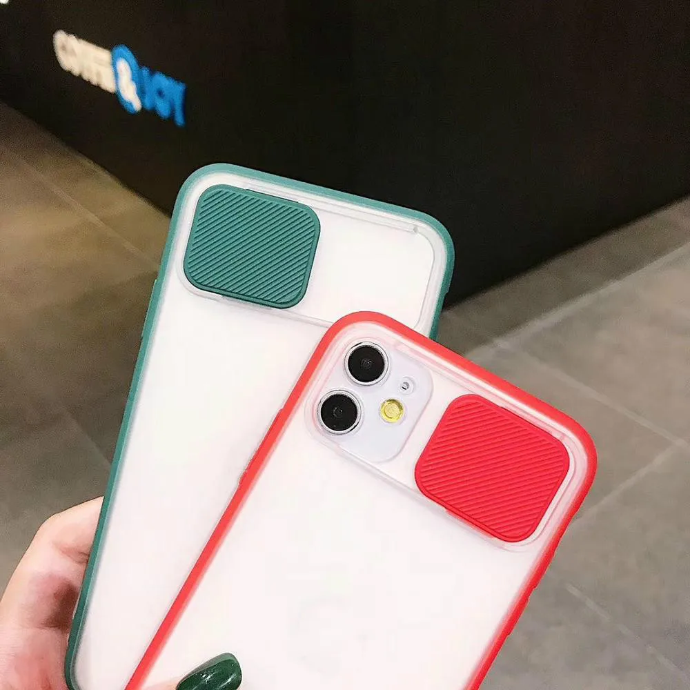 

Case for Iphone 11 12 Pro Max 7 8 Plus XS Max XR X SE Soft Case for Iphone 2020 Phone Cover Slide Lens Window Back Cases