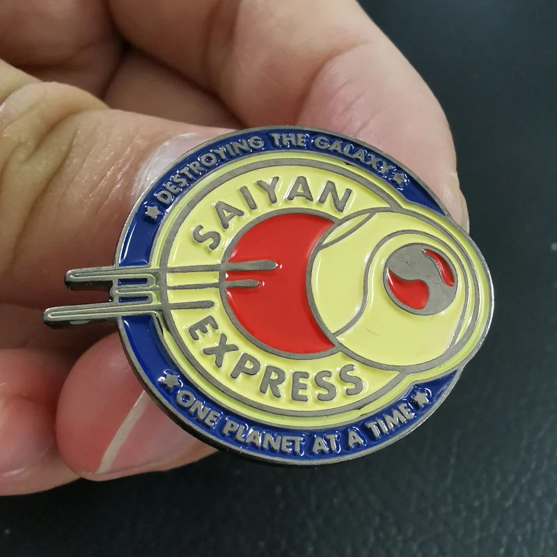 Аниме Saiyan Express DBZ брошь из мультфильма эмалированные металлические значки