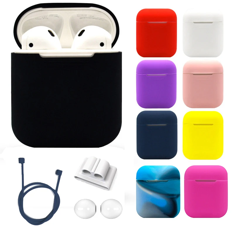 Набор из четырех предметов для airpods силиконовый чехол прозрачные аксессуары Air pods