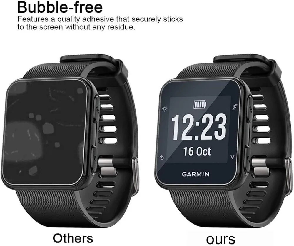 5 шт., прозрачная пленка, закаленное стекло, Защита экрана для Garmin Forerunner 35, Смарт-часы, защитная пленка, аксессуары для часов