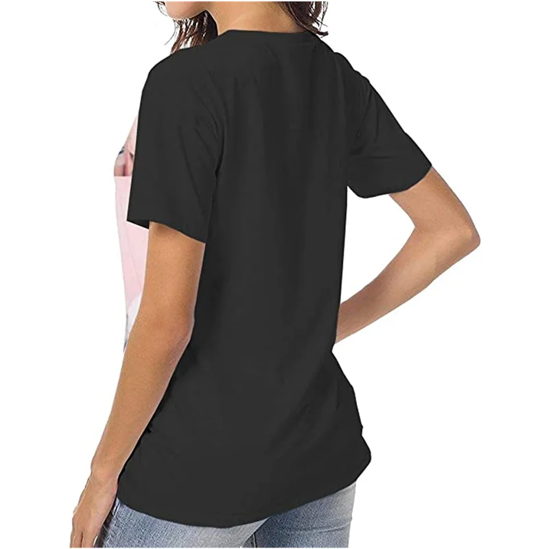 

Womens Baseball T-Shirts Band Beautiful Blouse Black retro t shirt harajuku