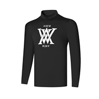 mens golf clothing long sleeved shirt autumn winter 2021 new round neck stretch base coat warm underwear