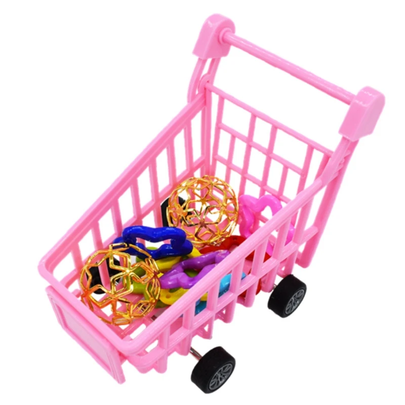 

Parrot Bird Puzzle Training Toys Set Mini Plastic Shopping Cart Balls Circles 23GA