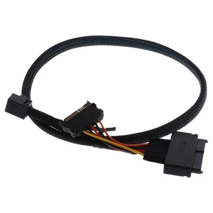 Power Cord Sas8639 To SFF-8643 + 15P Power Hard Disk Cable MINISAS68P-1M SSD Adapter Cable