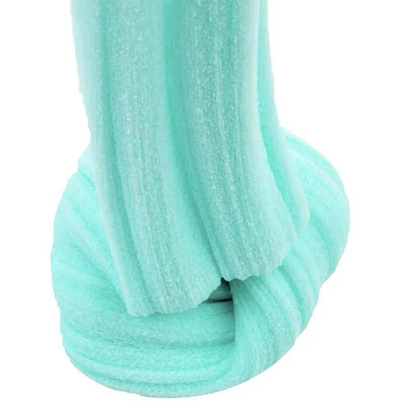 Зеленые шармы слизи пушистые шпатлевка снятие стресса дети глина хлопок грязь