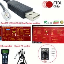 ioptron equatorial telescope iEQ45 pro ieq30pro Cem25P hand control upgrade PC control synscan EQMOD cable