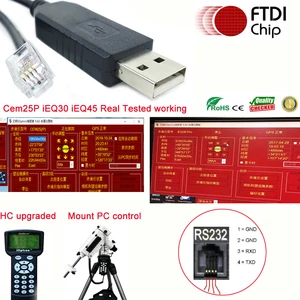ioptron equatorial telescope ieq45 pro ieq30pro cem25p hand control upgrade pc control synscan eqmod cable free global shipping