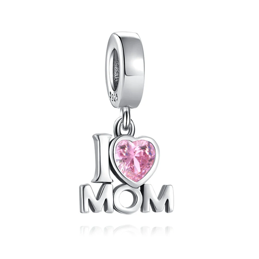 Женский браслет из серебра 925 пробы с подвеской Я тебя люблю | Украшения и