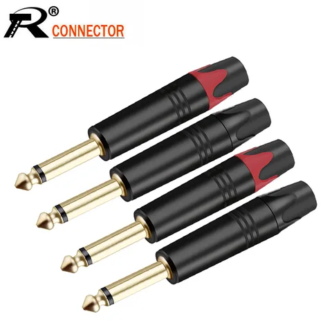 2 шт.  R TC202 6,35 мм Jack разъем латунный