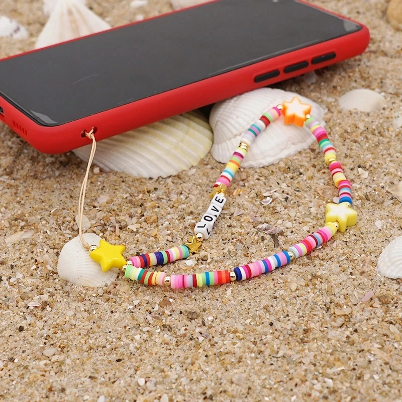 Universal Mobile  Phone Charm Mobile Chain Multi Color Girls Phone Choker Necklace Strap Lanyard For Keys Lady Gift