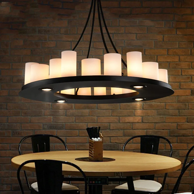 저렴한 미국 복고풍 산업 램프 라운드 거실 식당 바 촛대 북유럽 펜던트 조명, 로프트 크리에이티브 촛불 조명 LB42113 구매 미국 복고풍 산업 램프 라운드 거실 식당 바 촛대 북유럽 펜던트 조명, 로프트 크리에이티브 촛불 조명 LB42113