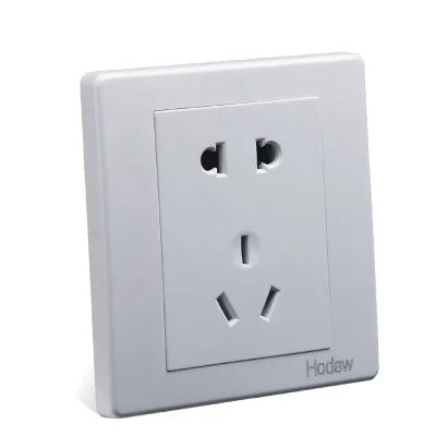 10A 5 Hole Socket 86 Тип черный окрашенный твердый медный рычаг 1-4 банда тумблер одиночный двойной контрольный светильник настенный выключатель питания розетка панель комплект - Цвет: 10A 5 Hole Socket