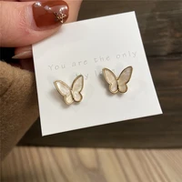 2021 female vintage cute animal butterfly stud earrings for women lovely fashion earringa jewelry stainless steel earrings