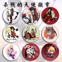 anime angels of death cosplay badge cartoon rachel gardner ray brooch pins zack collection bags badges for backpacks