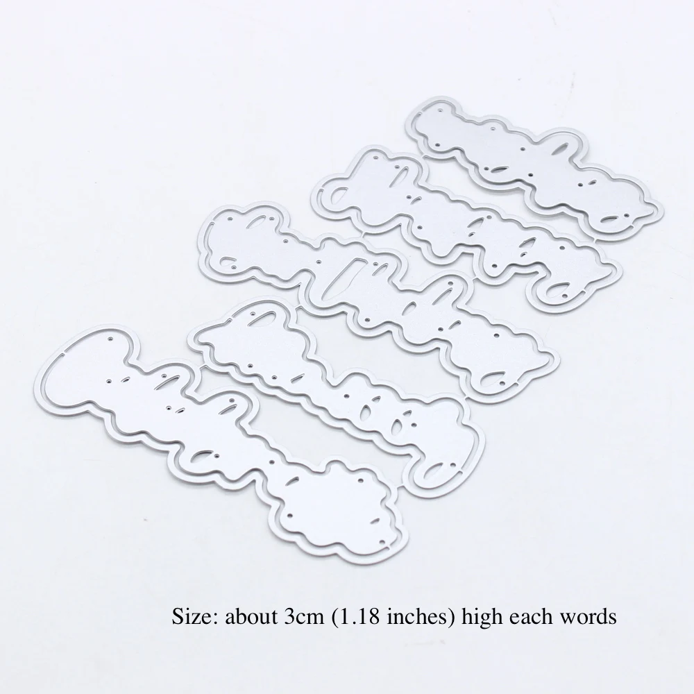 

ZFPARTY Birthday Shadow Words Metal Cutting Dies Stencils for DIY Scrapbooking Decorative Embossing DIY Paper Cards