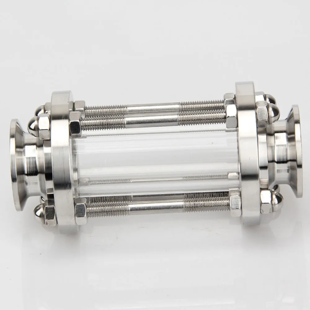 304 Stainless Steel Fitting 1-1/2 Tri Clamp Clover Sanitay Flow Sight Glass Diopter Fit 38mm Pipe OD SUS Homebrew Diary Product