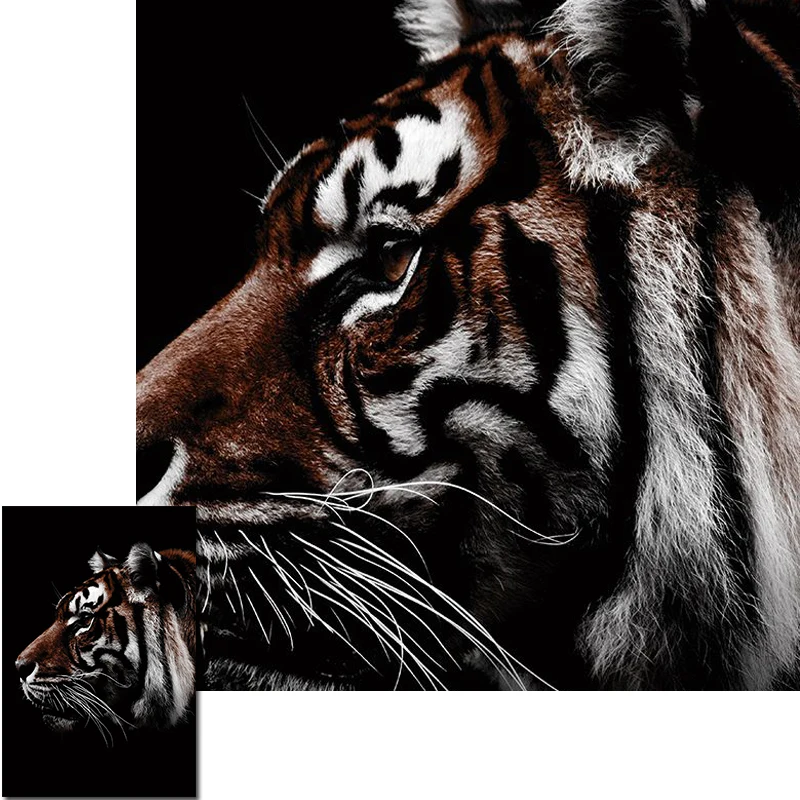 Постер цветных животных под угрозой исчезновения Картина на холсте для гостиной