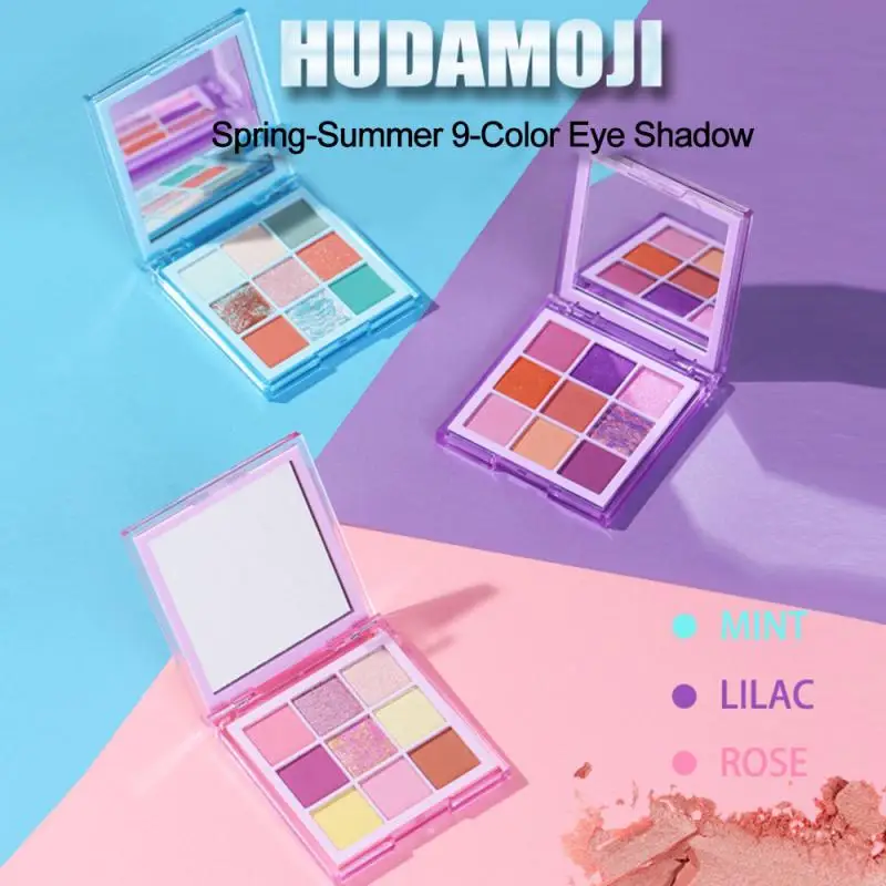 HUDAMOJI матовые Перламутровые тени для век 9 цветов пигментные Палитра Косметика