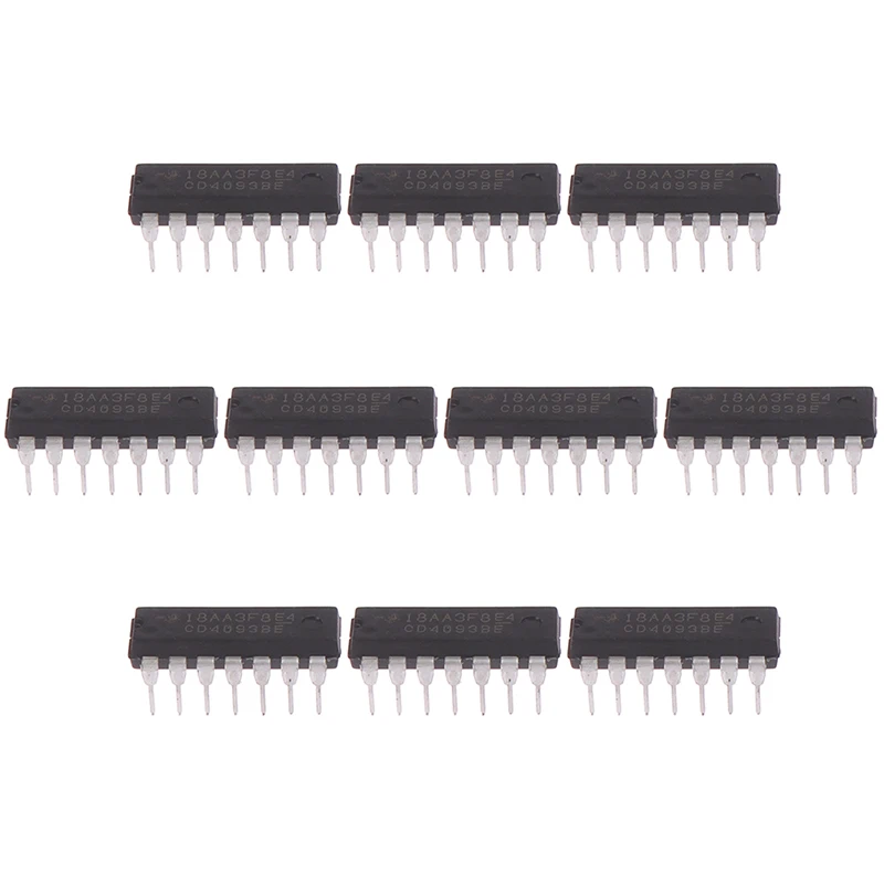 10 шт. CD4093BE DIP14 CD4093 DIP 4093 14 4093BE новое и оригинальное IC|Детали аксессуары для