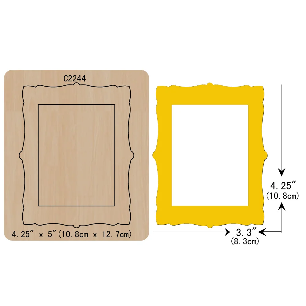 Новая фоторамка деревянные штампы Скрапбукинг C2244 режущие | Дом и сад