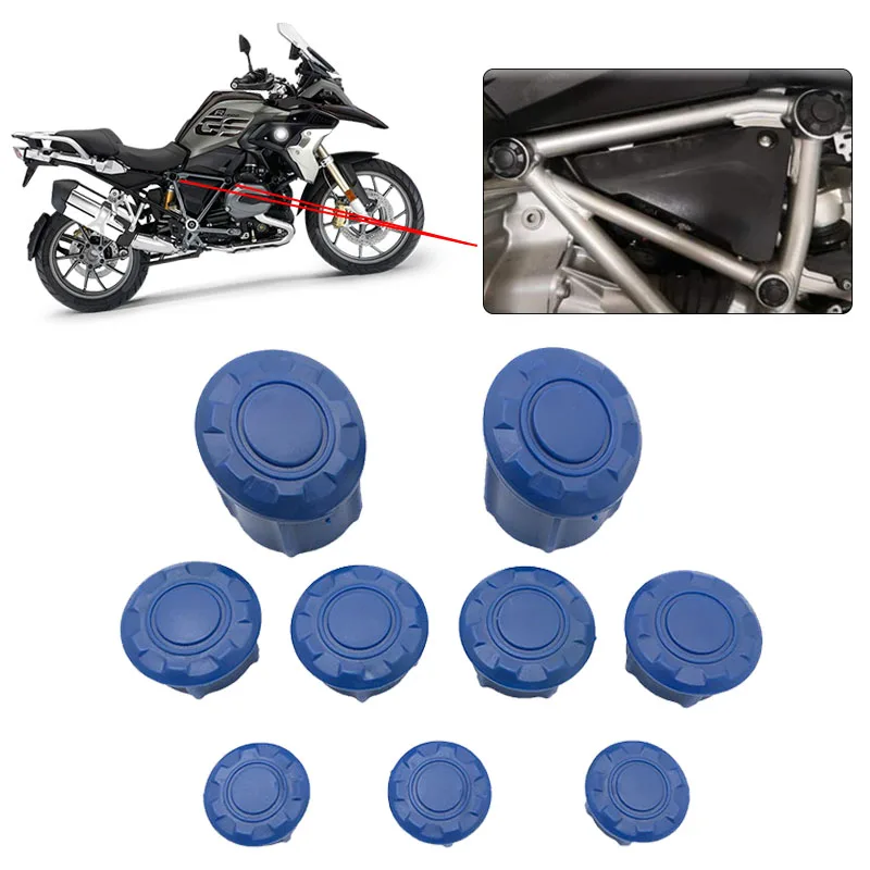 

For BMW R1250GS LC R1250 GS Adventure R1200GS ADV GSA 2014-2021 Motorcycle Frame Hole Cover Caps Plug Decorative Frame Cap 9PC
