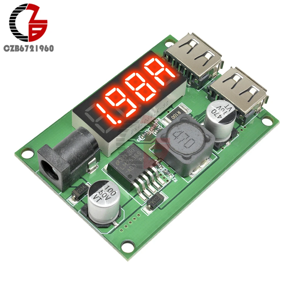 Понижающий преобразователь с двумя USB-портами на 150 кгц реле напряжения источника