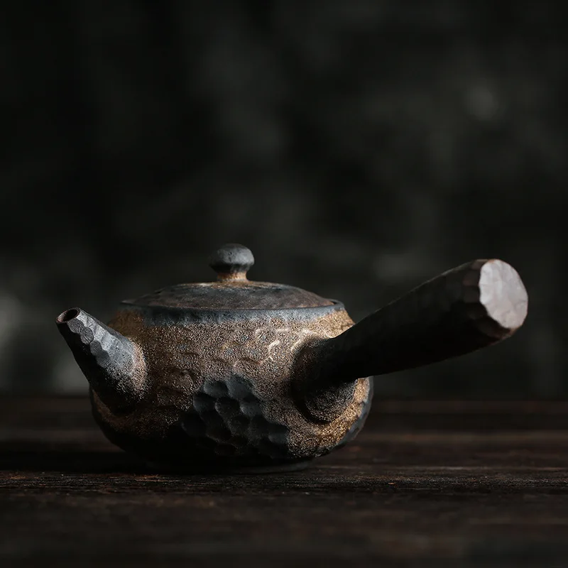 

Ceramic teapot Side handle pot 200ml Handmade retro teapot Kung Fu Drink Pot Single pot tea maker