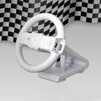 white multi angle axis mari o racing game steering wheel stand dock base for nintend wii console controller wii game accessory