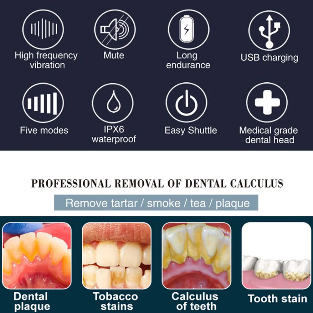 Портативный Ультразвуковой Электрический стоматологический очиститель 5