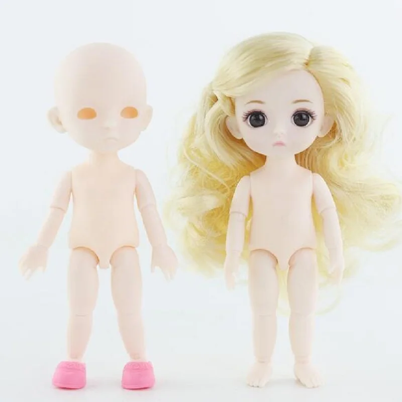 1/12 BJD куклы 13 шарниров подвижная Детская кукла лысая голова 16 см DIY оригинальные