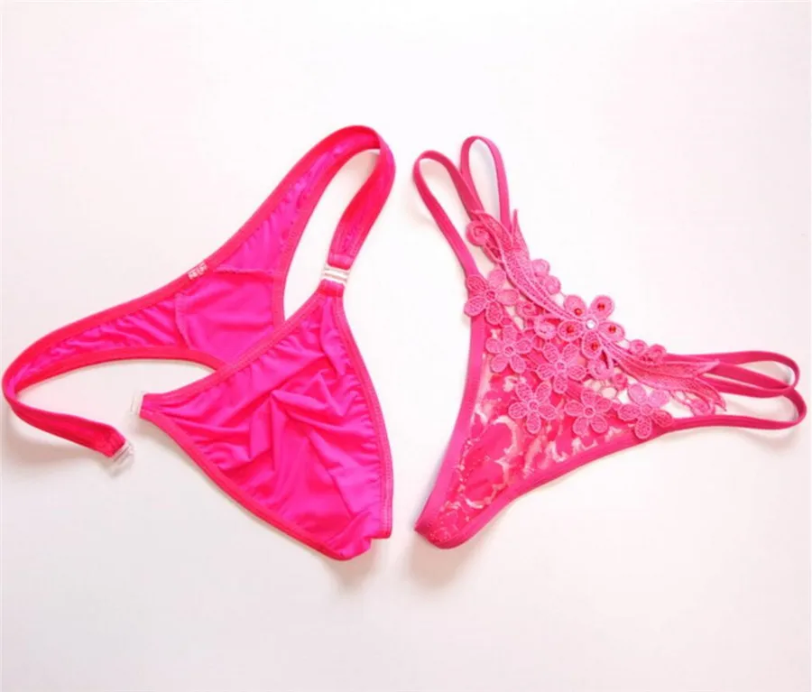 2 шт./компл. эротические любит стринги Трусы Hombre + дамские открытые горячая