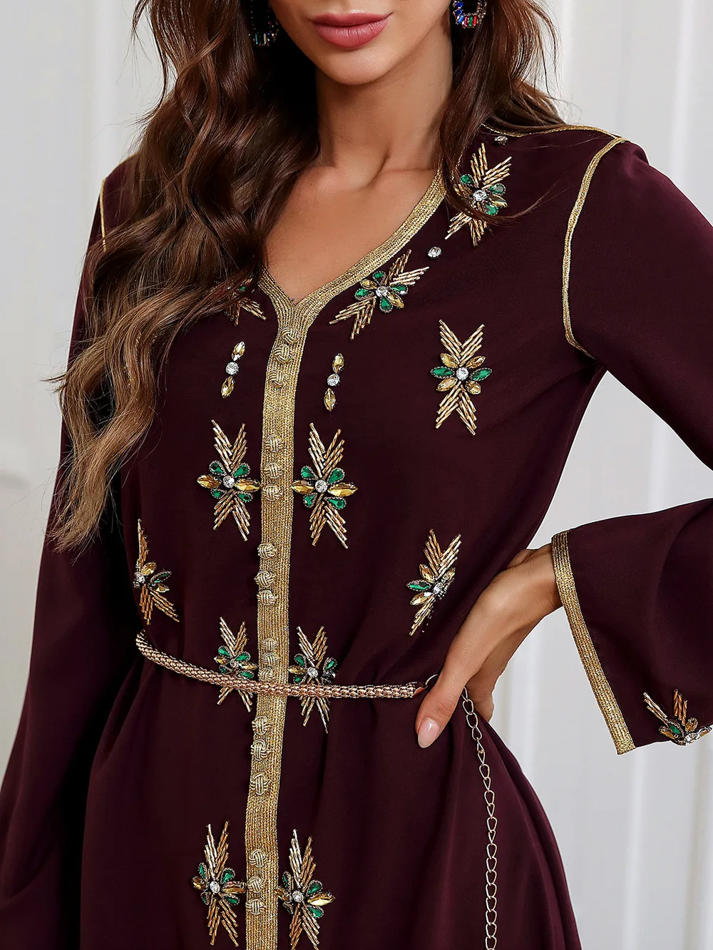Abaya Дубай Турция мусульманский кафтан Марокканское вечернее платье