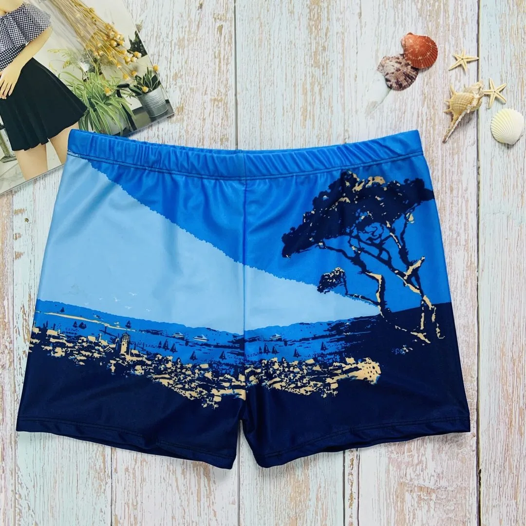 

2021 new printed men's beach pants swimming trunks loose casual swimming trunks quick-drying summer surfing swimwear beach pants