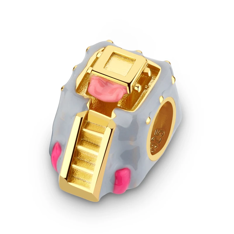 

Бусины из серебра 925 пробы с эмалью, позолоченные