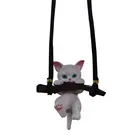 Подвеска в виде кошки, с качелями, подвеска для зеркала заднего вида