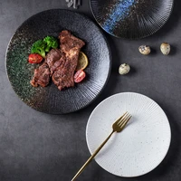 810 inch steak western food plate japanese ceramic breakfast dinner plate creative household tableware salad noodle tray