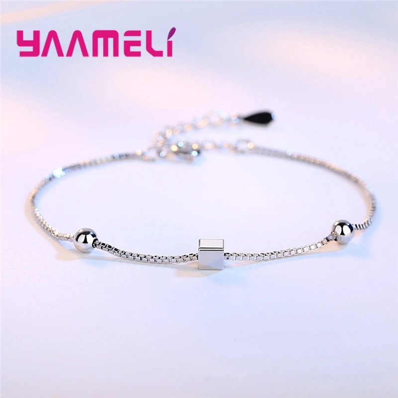 Новые модные браслеты для девочек из стерлингового серебра 925 пробы женская