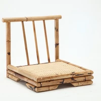 modern rattan bamboo chair japanese style tatami zaisu living room furniture bamboo legless floor chair rattan hand crafted