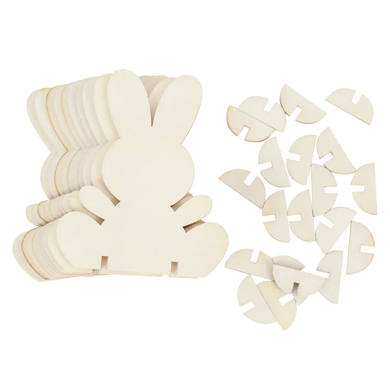 10cps счастливый пасхальный декор сделай сам деревянный кролик поделки пасхальные