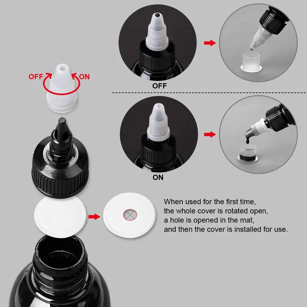 Черные чернила для татуировки боди арта микроблейдинг натуральные минералы