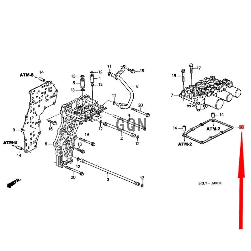

Gasket 2008-Hon daF ITJ AZZ Gearbox sensor rubber cushion Gearbox solenoid valve cushion Gearbox shift control valve cushion