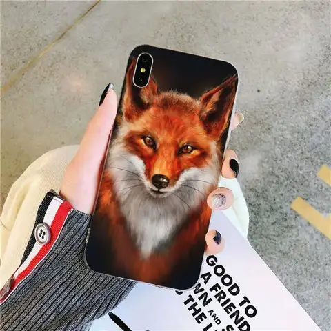 Милый мультяшный чехол для телефона с изображением животных, лисы для iPhone 13, 8, 7, 6, 6S Plus X, Φ SE, 2020 XR, 11, 12 pro, XS MAX