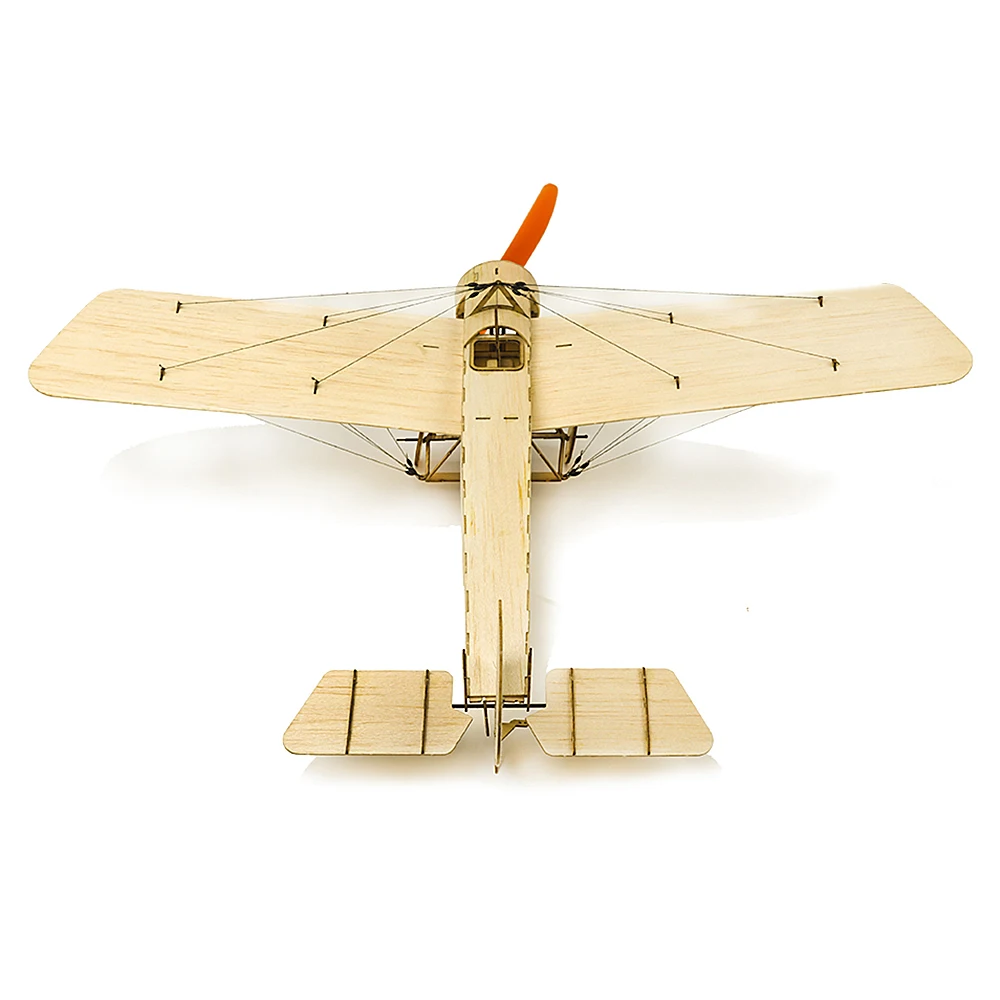 K0801 Mini Fokker-E Balsa деревянный 420 мм разлетный самолет Радиоуправляемый игрушечный
