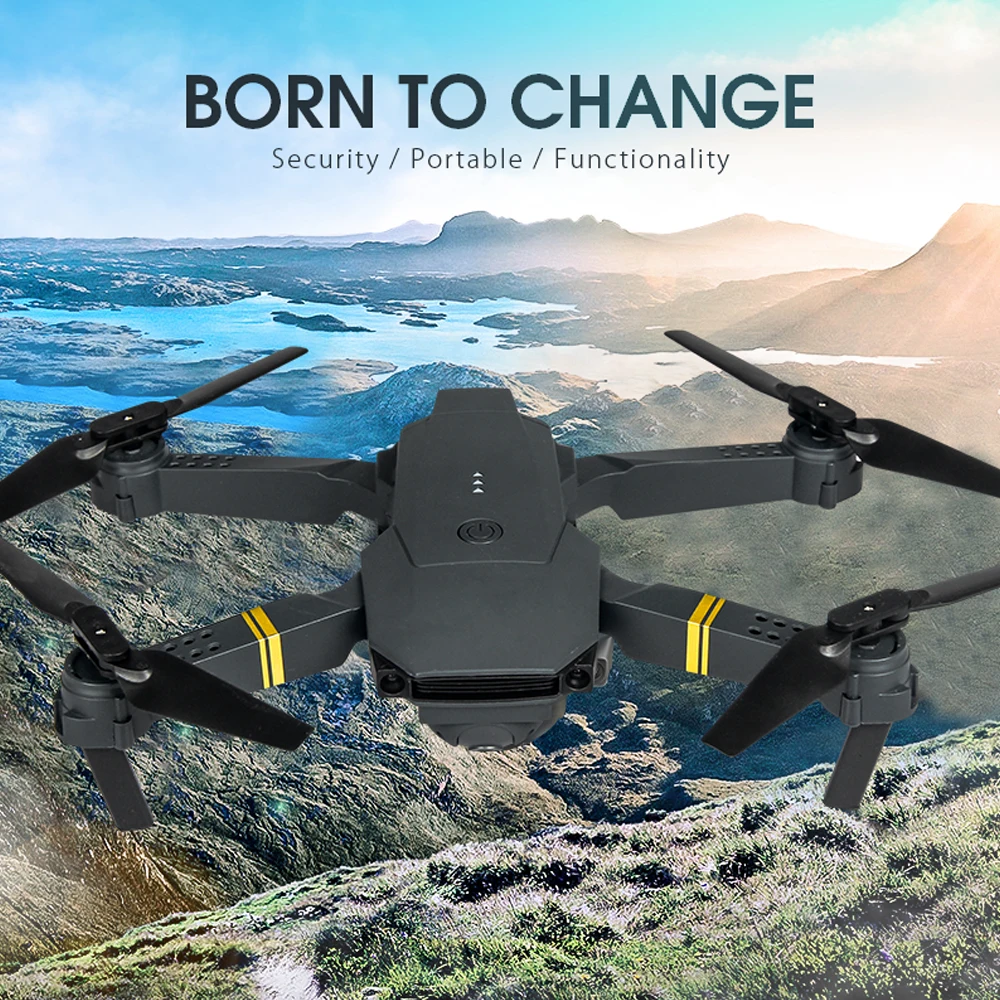 Дрон E58 Wi-Fi FPV с широкоугольной камерой HD 1080P/720P/4K Радиоуправляемый квадрокоптер