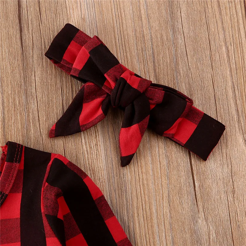 Рождественские комбинезоны для девочек 0 24 месяцев Одежда новорожденных