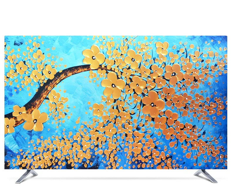 Изготовленный На Заказ 1"-80" 22 дюймов 75 дюймовый ЖК-экран tv PC крышка декоративная капот занавес приносить богатство сокровище водонепроницаемый синий