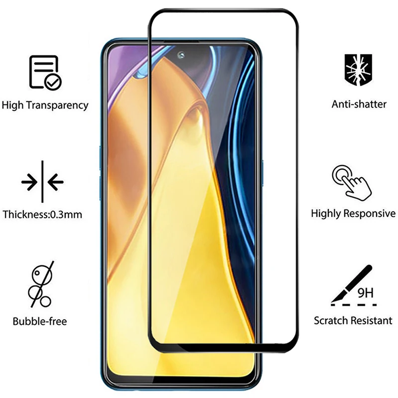 2 в 1 Poco F3 защитная пленка из закаленного стекла для Xiaomi M3 Pro X3 Nfc протектор экрана